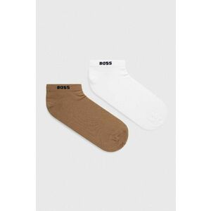 Ponožky BOSS 2-pak pánske, béžová farba vyobraziť