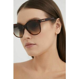 Slnečné okuliare Max Mara dámske, hnedá farba vyobraziť