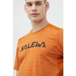 Športové tričko Salewa Puez Hybrid 2 oranžová farba, s potlačou vyobraziť