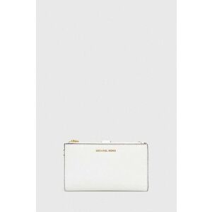 Kožená peňaženka MICHAEL Michael Kors dámsky, biela farba vyobraziť