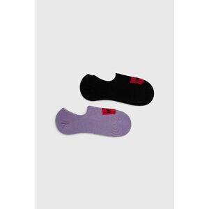 Ponožky HUGO 2-pak pánske, fialová farba vyobraziť