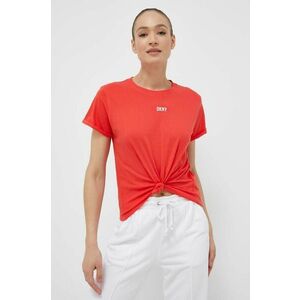 Bavlnené tričko Dkny červená farba vyobraziť