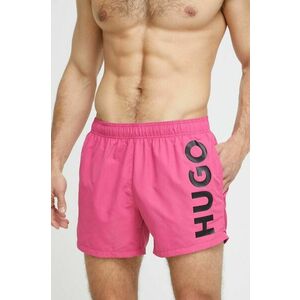 Plavkové šortky HUGO ružová farba vyobraziť