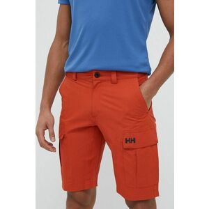 Turistické šortky Helly Hansen pánske, oranžová farba vyobraziť