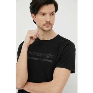 Bavlnené tričko Bomboogie čierna farba, s potlačou vyobraziť
