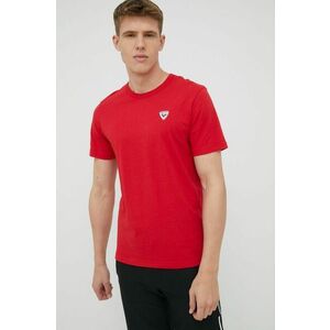 Bavlnené tričko Rossignol červená farba, s nášivkou vyobraziť