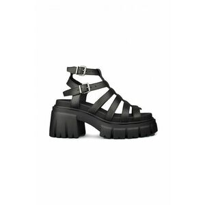 Kožené sandále Altercore dámske, čierna farba, na platforme vyobraziť