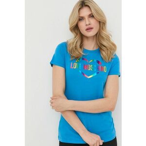 Bavlnené tričko Love Moschino vyobraziť