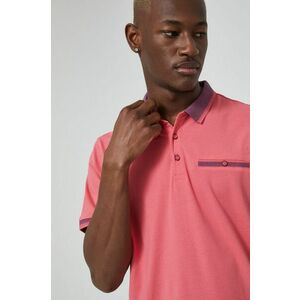 Polo tričko Medicine pánske, ružová farba, jednofarebné vyobraziť