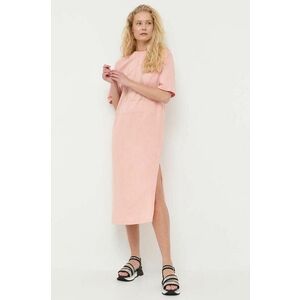 Šaty Armani Exchange ružová farba, maxi, oversize vyobraziť