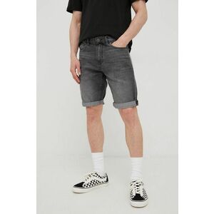 Rifľové krátke nohavice Tom Tailor pánske, šedá farba, vyobraziť