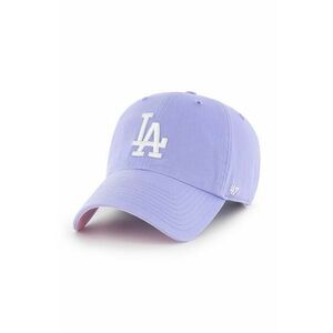 Čiapka 47brand Los Angeles Dodgers fialová farba, s nášivkou vyobraziť