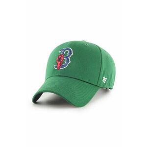 Čiapka 47brand Boston Red Sox zelená farba, s nášivkou vyobraziť