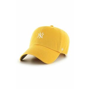 Čiapka 47brand New York Yankees žltá farba, s nášivkou vyobraziť
