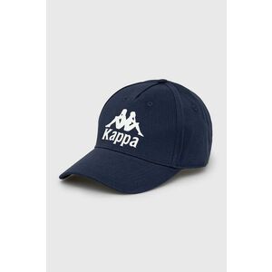 Bavlnená čiapka Kappa tmavomodrá farba, s nášivkou vyobraziť