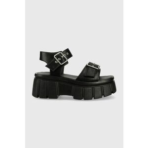 Sandále Truffle Collection Lilu dámske, čierna farba, na platforme vyobraziť