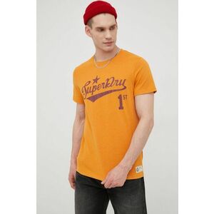 Tričko Superdry pánske, oranžová farba, s potlačou vyobraziť