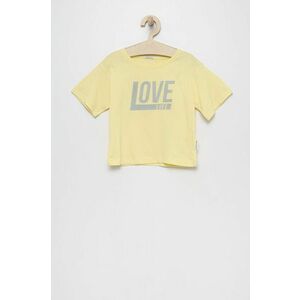 Detské bavlnené tričko Tom Tailor žltá farba, vyobraziť