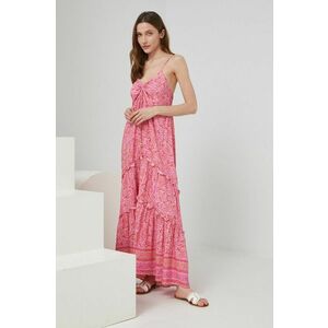 Šaty Answear Lab ružová farba, maxi, rovný strih vyobraziť