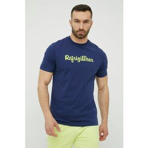 Bavlnené tričko RefrigiWear tmavomodrá farba, s potlačou vyobraziť
