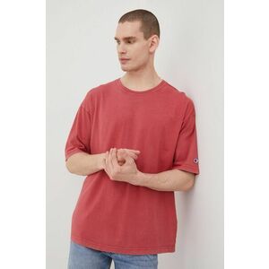Bavlnené tričko Champion 217243 červená farba, jednofarebné vyobraziť