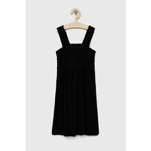 Dievčenské šaty GAP čierna farba, mini, áčkový strih vyobraziť