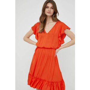 Šaty XT Studio oranžová farba, mini, áčkový strih vyobraziť