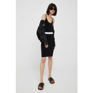 Šaty Calvin Klein Jeans čierna farba, mini, priliehavá vyobraziť