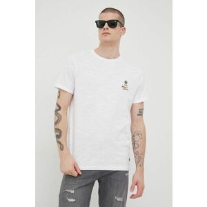 Bavlnené tričko Premium by Jack&Jones biela farba, s nášivkou vyobraziť