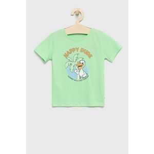 Detské bavlnené tričko Tom Tailor zelená farba, s potlačou vyobraziť