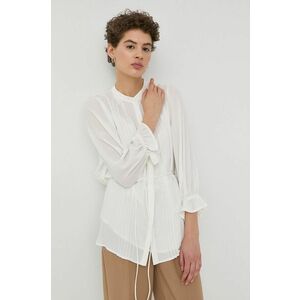 Bavlnená košeľa Bruuns Bazaar dámska, biela farba, vyobraziť
