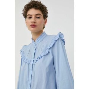Bavlnená košeľa Bruuns Bazaar dámska, regular, so stojačikom vyobraziť