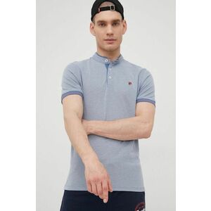 Polo tričko Premium by Jack&Jones pánske, fialová farba, vzorované vyobraziť