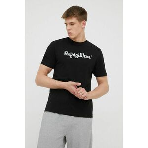 Bavlnené tričko RefrigiWear čierna farba, s potlačou vyobraziť