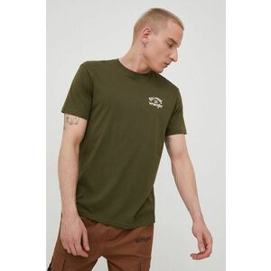 Bavlnené tričko Billabong Billabong X Wrangler zelená farba, s potlačou vyobraziť