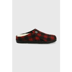 Detské vlnené papuče Birkenstock červená farba vyobraziť