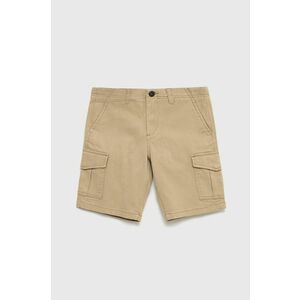 Detské krátke nohavice Jack & Jones béžová farba, nastaviteľný pás vyobraziť