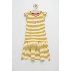Dievčenské šaty Femi Stories žltá farba, mini, rovný strih vyobraziť