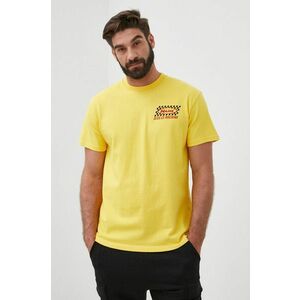 Bavlnené tričko Deus Ex Machina žltá farba, s potlačou vyobraziť