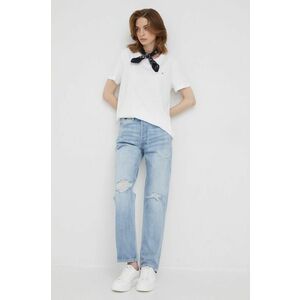 Bavlnené tričko Calvin Klein biela farba, vyobraziť