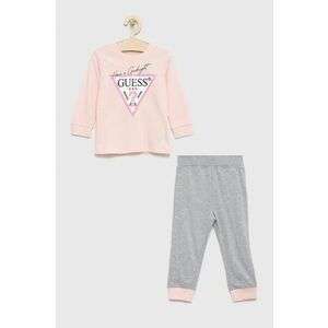 Detské pyžamo Guess ružová farba, jednofarebná vyobraziť