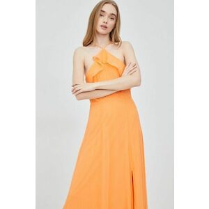 Šaty Vero Moda oranžová farba, maxi, áčkový strih vyobraziť