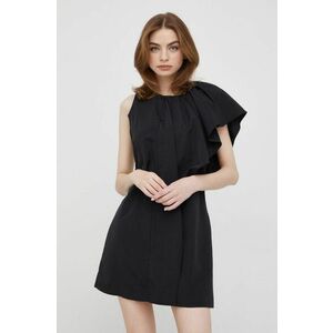 Šaty Sisley čierna farba, mini, priliehavá vyobraziť