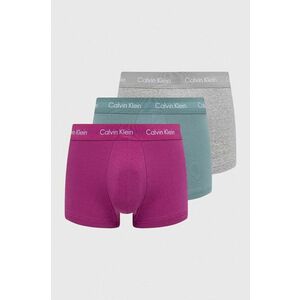 Boxerky Calvin Klein Underwear 3-pak pánske, fialová farba vyobraziť