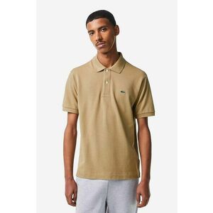 Bavlnené polo tričko Lacoste L1212-001, béžová farba, jednofarebné vyobraziť