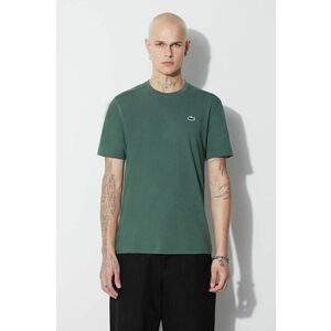 Tričko Lacoste TH7618-001, pánsky, zelená farba, jednofarebný vyobraziť