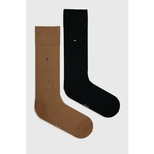 Ponožky Tommy Hilfiger 2-pak pánske, hnedá farba vyobraziť