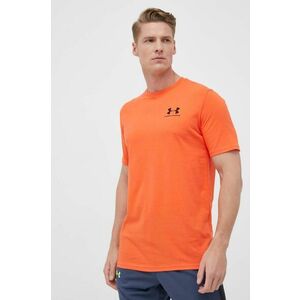 Tričko Under Armour 1326799-439, pánsky, oranžová farba, jednofarebný vyobraziť