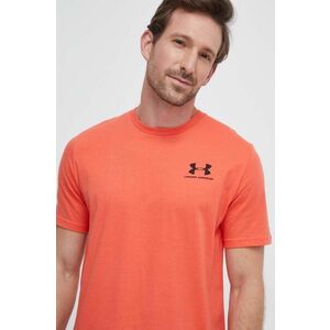 Tričko Under Armour pánsky, oranžová farba, jednofarebný vyobraziť