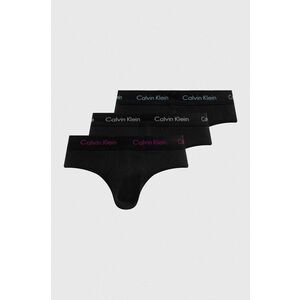 Slipy Calvin Klein Underwear 3-pak pánske, čierna farba vyobraziť